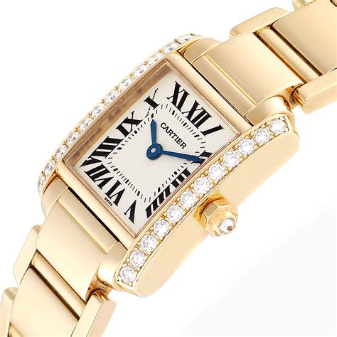 women's cartier diamond watch|cartier 18k gold ladies watches.